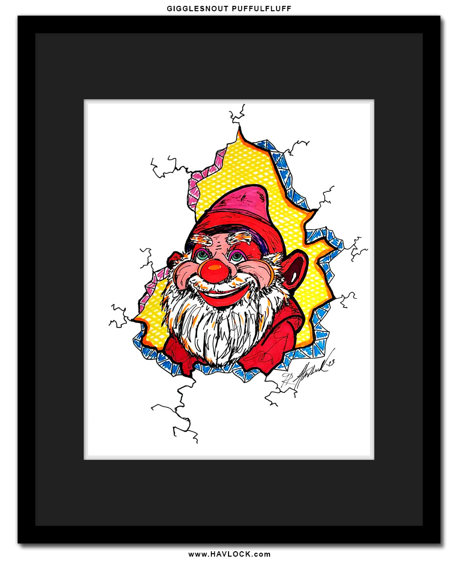 Gigglesnout Puffulfluff - Original Drawing - Cracked Gnome Chronicles