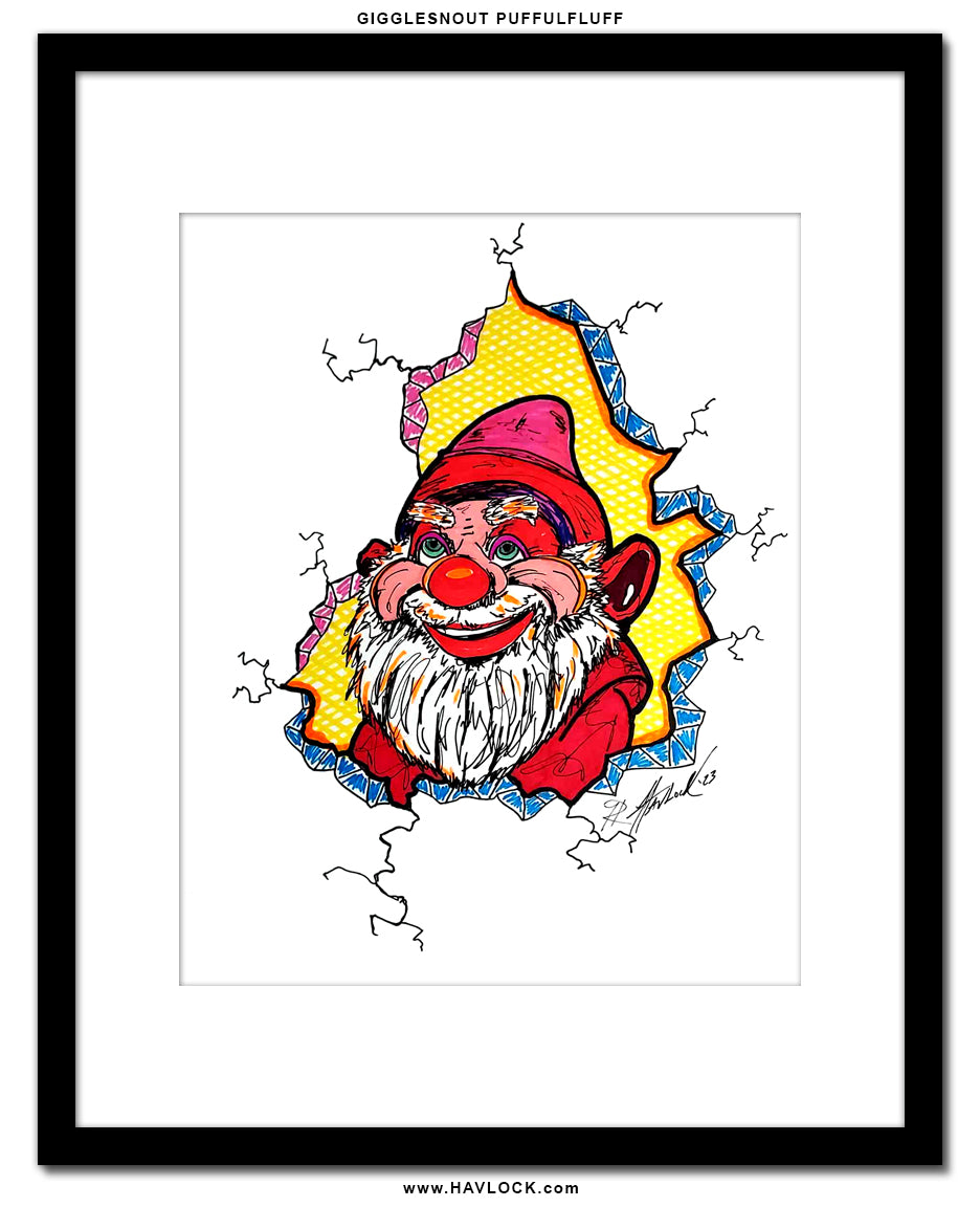 Gigglesnout Puffulfluff - Original Drawing - Cracked Gnome Chronicles