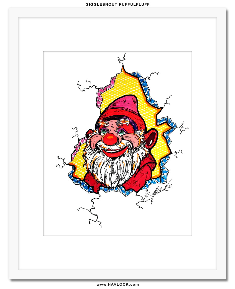 Gigglesnout Puffulfluff - Original Drawing - Cracked Gnome Chronicles