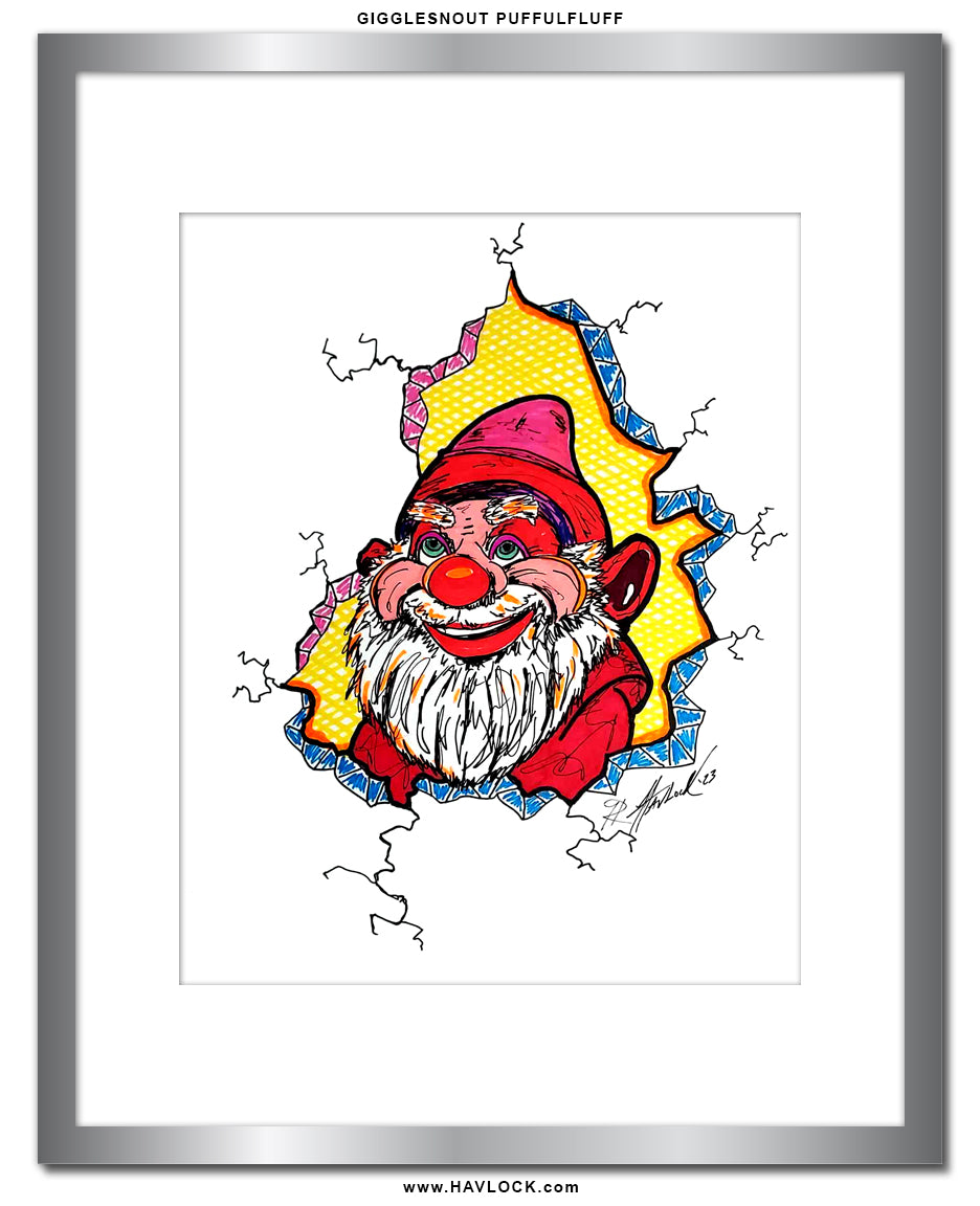 Gigglesnout Puffulfluff - Original Drawing - Cracked Gnome Chronicles