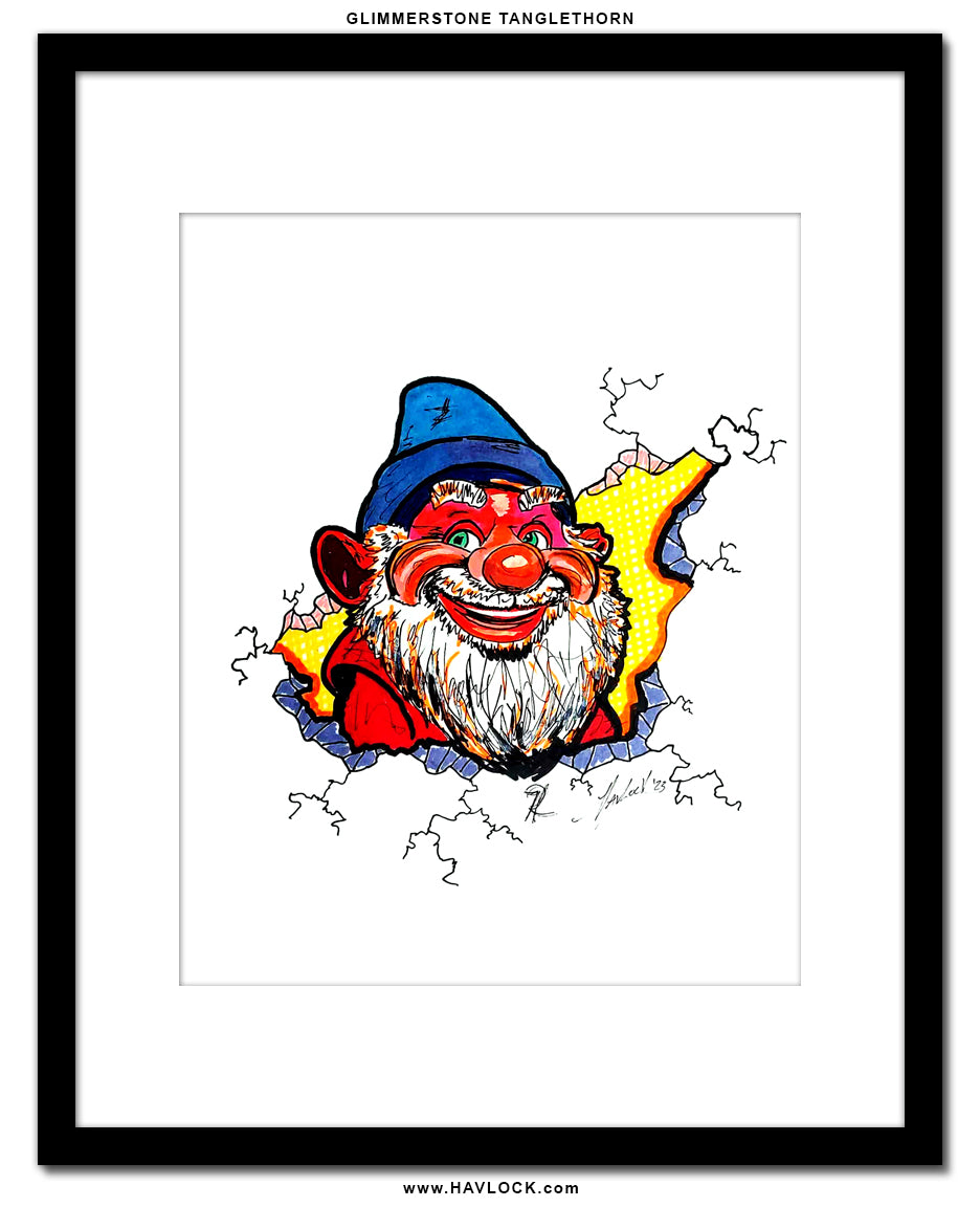 Glimmerstone Tanglethorn - Original Drawing - Cracked Gnome Chronicles