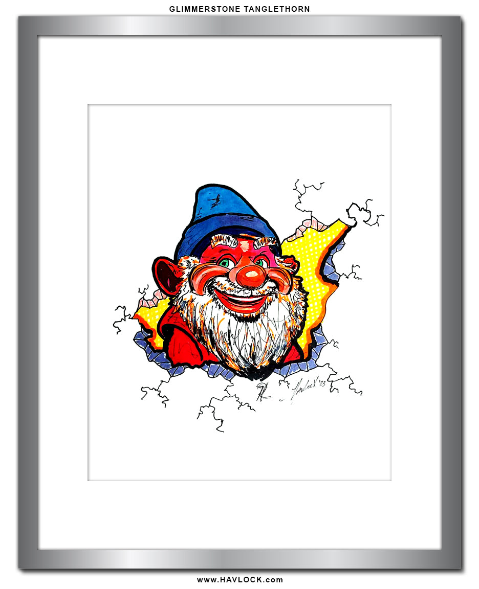 Glimmerstone Tanglethorn - Original Drawing - Cracked Gnome Chronicles