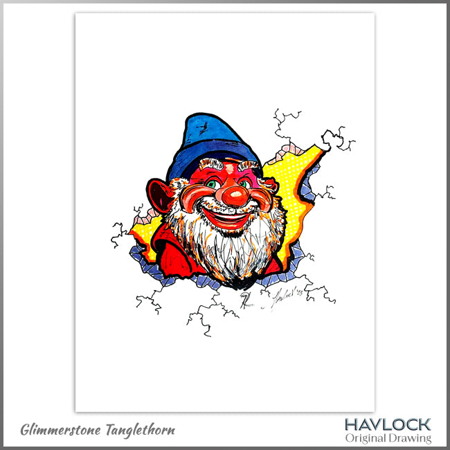 Glimmerstone Tanglethorn - Original Drawing - Cracked Gnome Chronicles