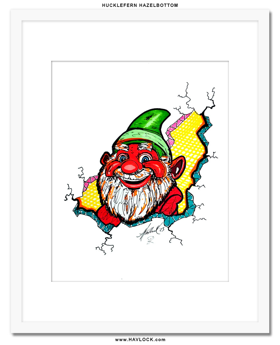 Hucklefern Hazelbottom - Original Drawing - Cracked Gnome Chronicles