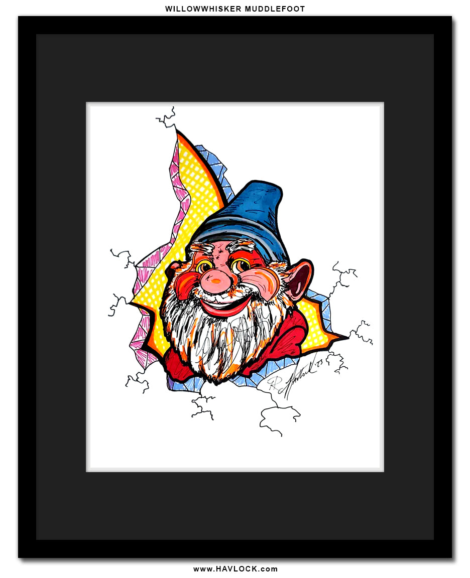 Willowwhisker Muddlefoot - Original Drawing - Cracked Gnome Chronicles