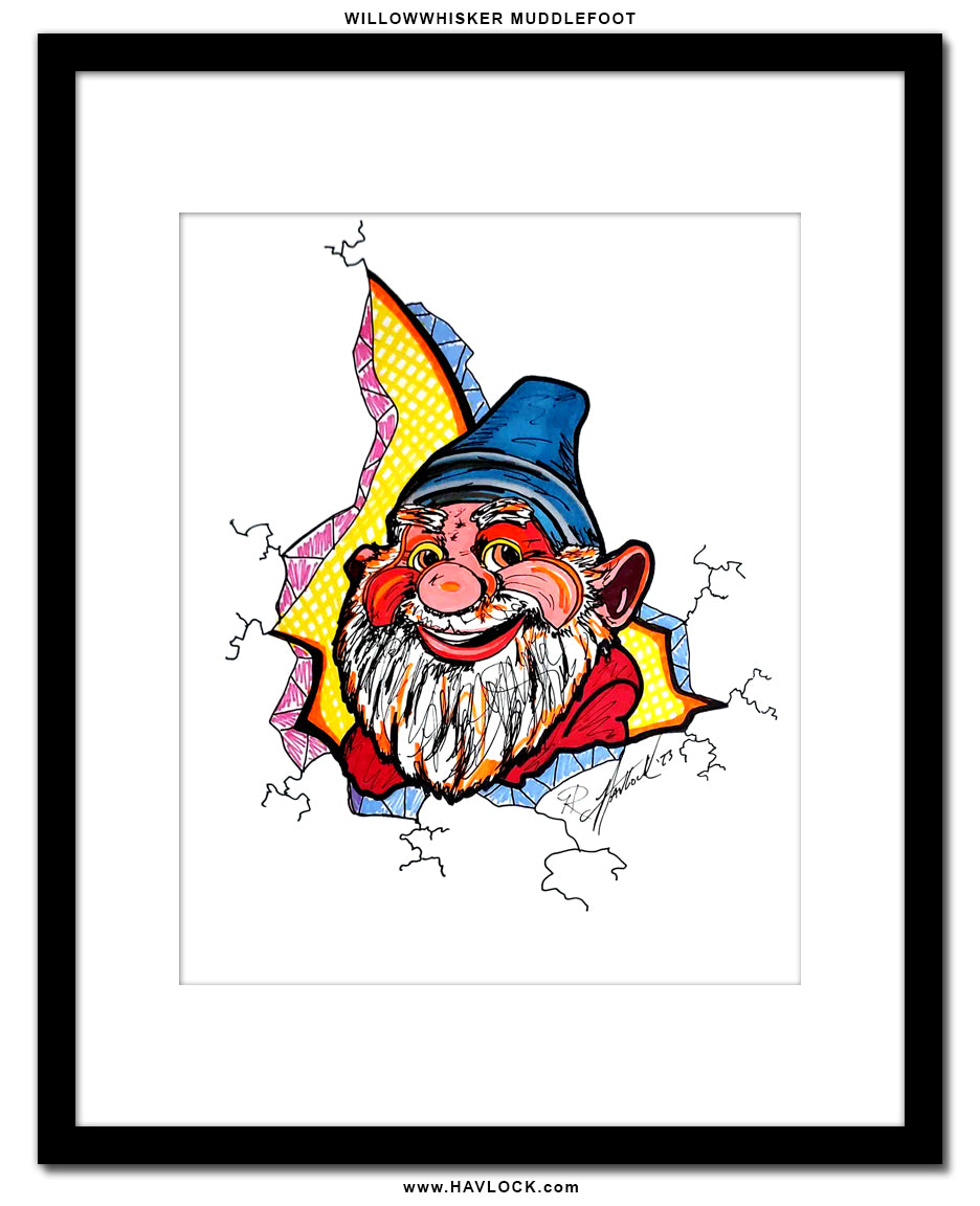 Willowwhisker Muddlefoot - Original Drawing - Cracked Gnome Chronicles