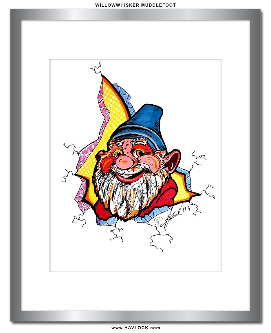 Willowwhisker Muddlefoot - Original Drawing - Cracked Gnome Chronicles