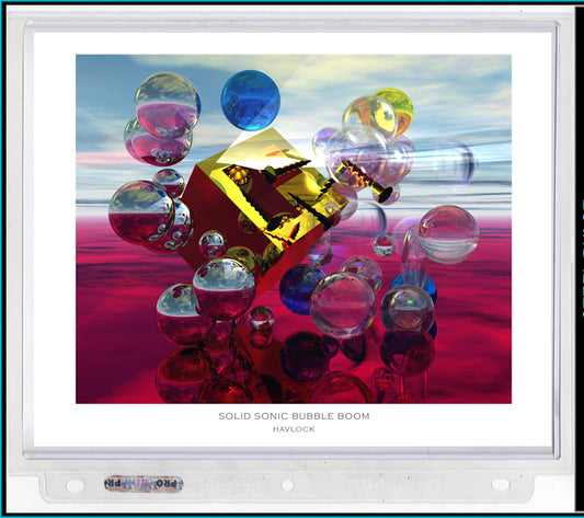 Solid Sonic Bubble Boom ~ Liquid Geometry - 8x10 Print in Collector's Sleeve
