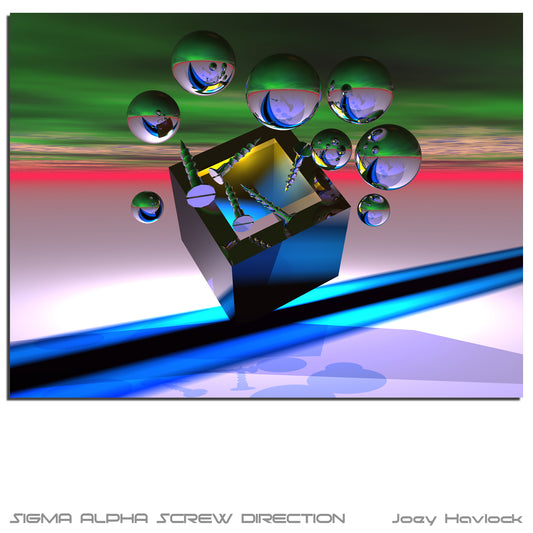 SIGMA ALPHA SCREW DIRECTION - Liquid Geometry - Metal Print, Limited Edition 18" x 24"