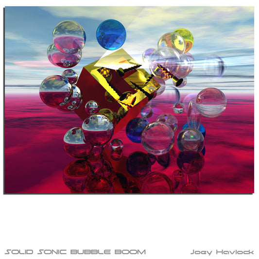 SOLIC SONIC BUBBLE BOOM - Liquid Geometry - Metal Print, Limited Edition 18" x 24"