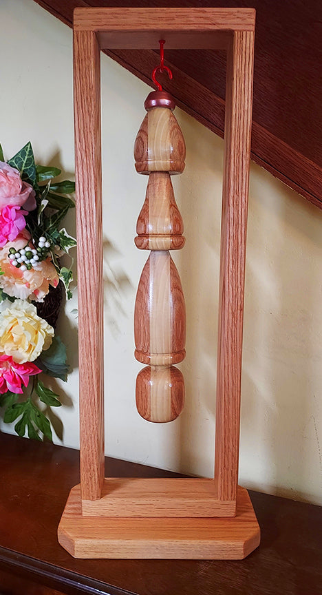 BELLS of the BALL - 16" Red Oak and Poplar Wood Lathe Turned Ornament