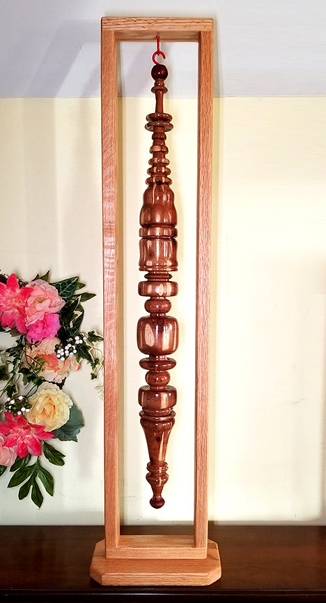 CEDAR FUSION ~ 34" Grande Chocolate & Vanilla Cedar Lathe Turned Ornament