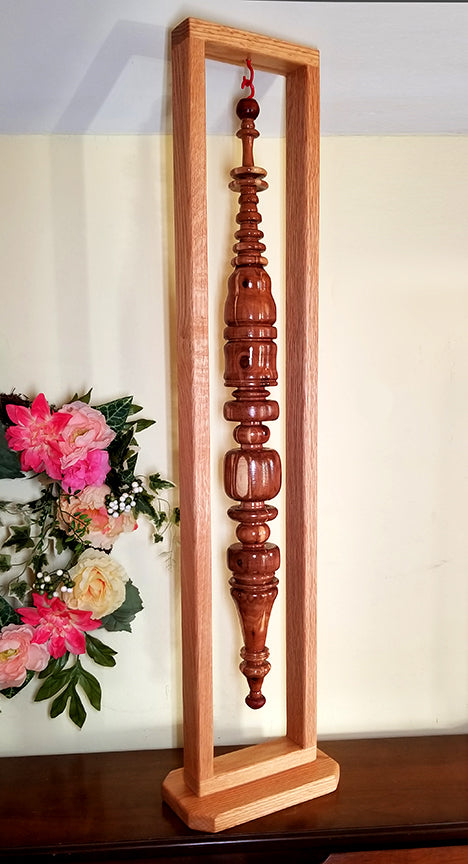 CEDAR FUSION ~ 34" Grande Chocolate & Vanilla Cedar Lathe Turned Ornament