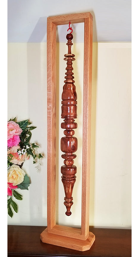 CEDAR FUSION ~ 34" Grande Chocolate & Vanilla Cedar Lathe Turned Ornament