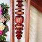 FIRESTORM I ~ 17" Vibrant Red & White Cedar Lathe Turned Ornament