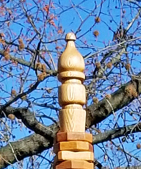 Ascending Oak - Solid Oak Spiral Tree Sculpture