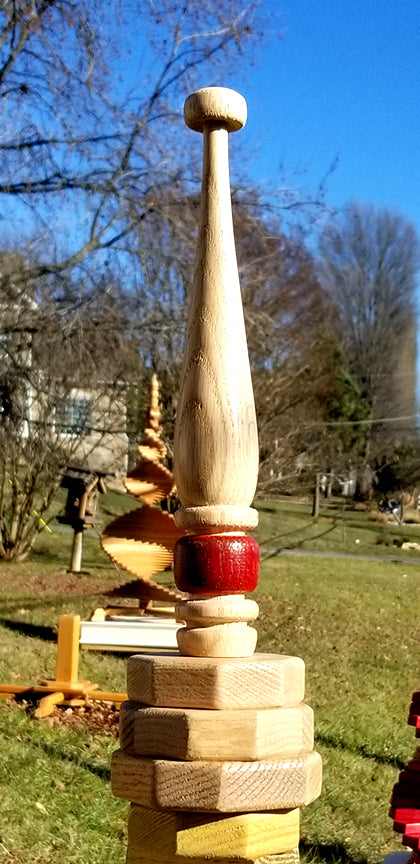 The Golden Oak - Solid Oak Spiral Tree Sculpture