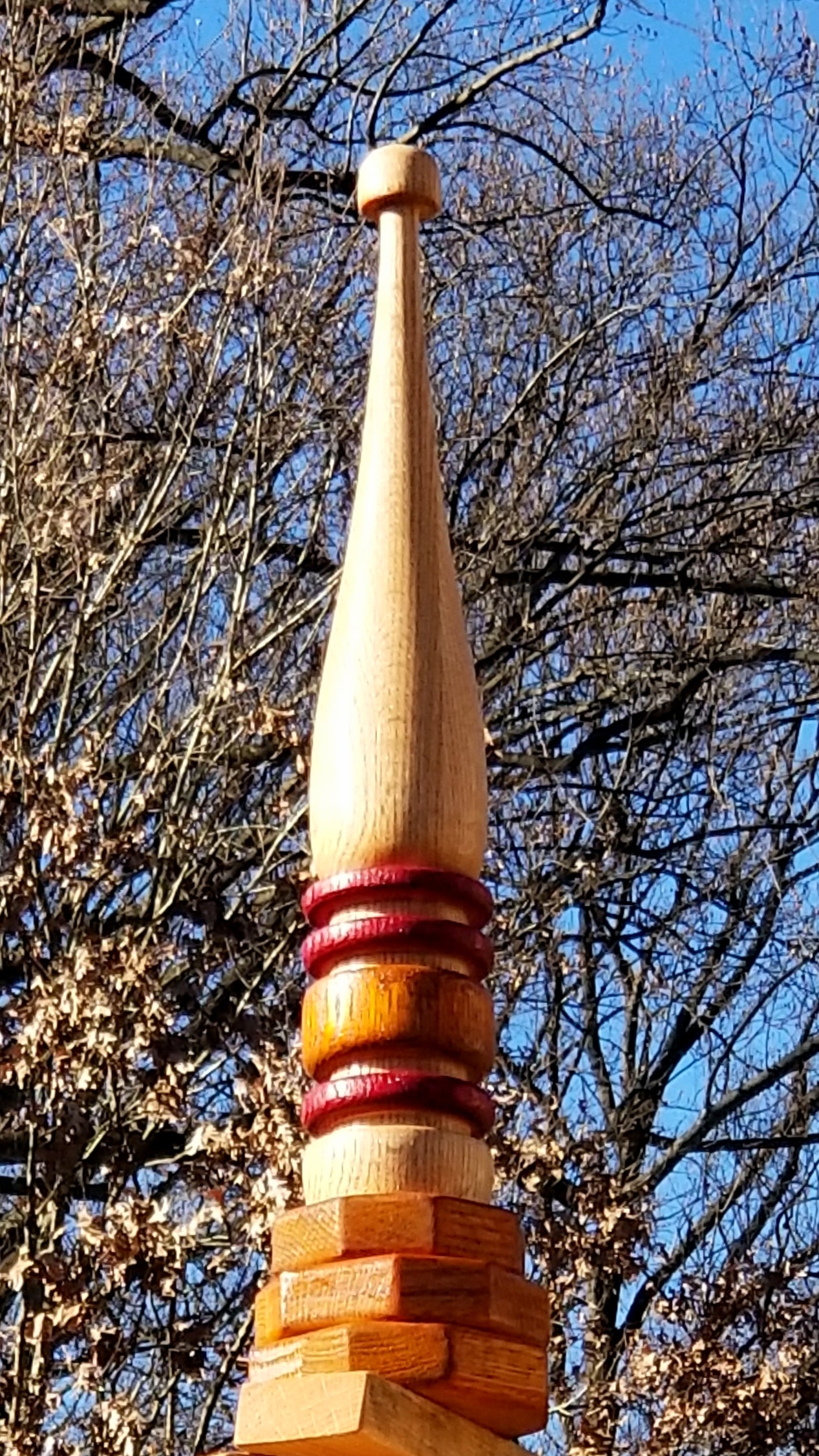 Grand Helix - Solid Oak Spiral Tree Sculpture