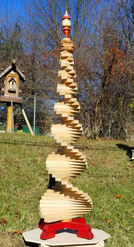 Ivory Oak - Solid Oak Spiral Tree Sculpture