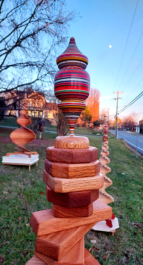 Timber Swirl - Solid Oak Spiral Tree Sculpture