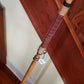 Walking Stick - MORPHEUS - 61" Red Oak - Brown Crocodile grip, with custom Display Stand