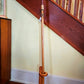 Walking Stick - MORPHEUS - 61" Red Oak - Brown Crocodile grip, with custom Display Stand