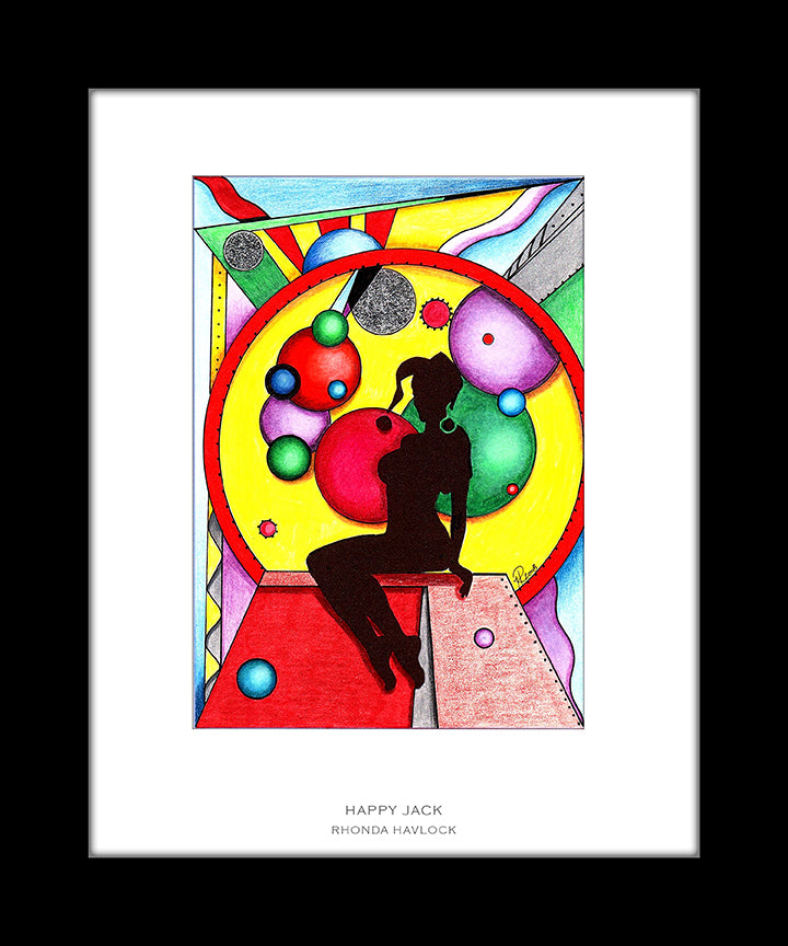 HAPPY JACK ~ Abstract Geometry, Silhouettes - 8x10 Print in Collector's Sleeve