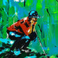 A MOMENT OF ZEN - Original Painting - SWINGERS - Impressionist Golf Series by Joey Havlock