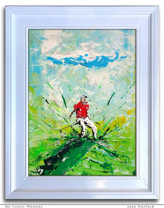 AN ICONIC MOMENT - Original Painting - SWINGERS - Impressionist Golf Series by Joey Havlock