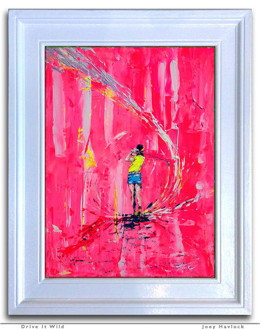 DRIVE IT WILD - Original Painting - SWINGERS - Impressionist Golf Series by Joey Havlock