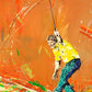 JACK IS BACK - Original Painting - SWINGERS - Impressionist Golf Series by Joey Havlock