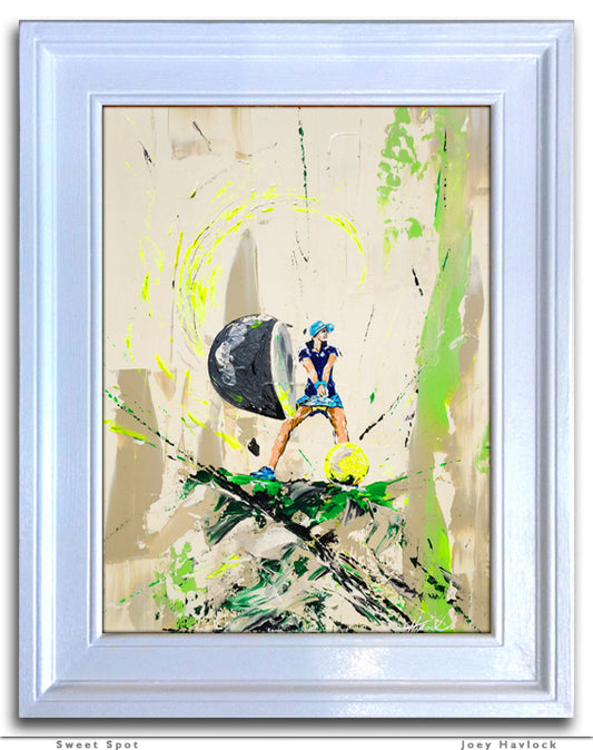 SWEET SPOT - Original Painting - SWINGERS - Impressionist Golf Series by Joey Havlock