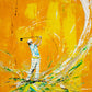 SWING SHOT - Metal Print, Limited Edition 9" x 12" - SWINGERS - Impressionist Golf Series by Joey Havlock