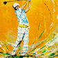 SWING SHOT - Metal Print, Limited Edition 9" x 12" - SWINGERS - Impressionist Golf Series by Joey Havlock