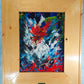 The Aroused Cock - Oil on Board - Rooster Painting Framed - Joey Havlock