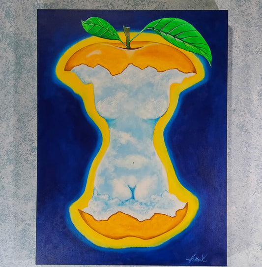 GOLDIE - (Adam's Apple) The Garden of Eve series  - Original Painting - Joey Havlock