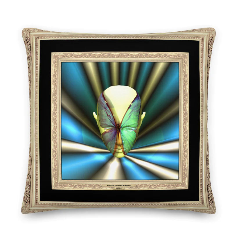 Magic of the Mind Monarch - Premium 22" Throw Pillow - Master Minds Series
