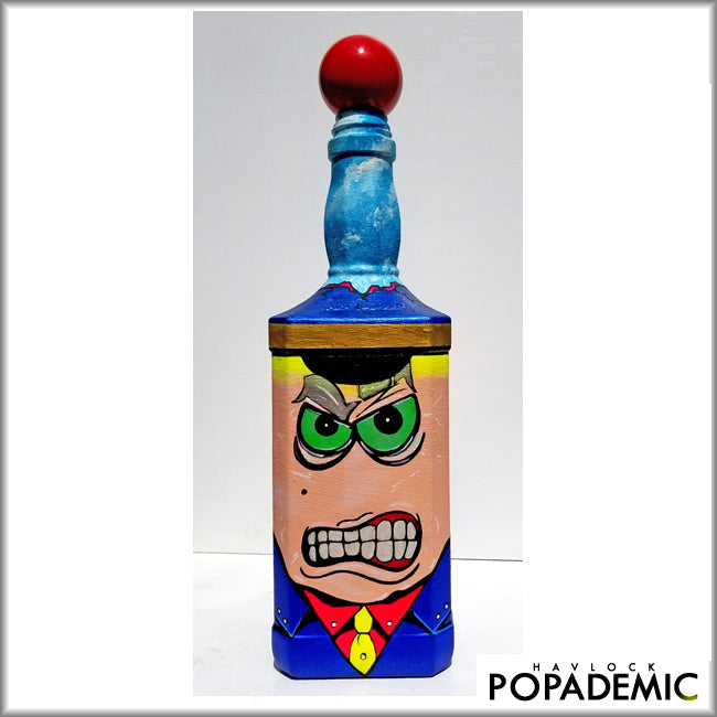 Popademic - GENERAL DISASTER - Original Painted Bottle - Joey & Rhonda Havlock