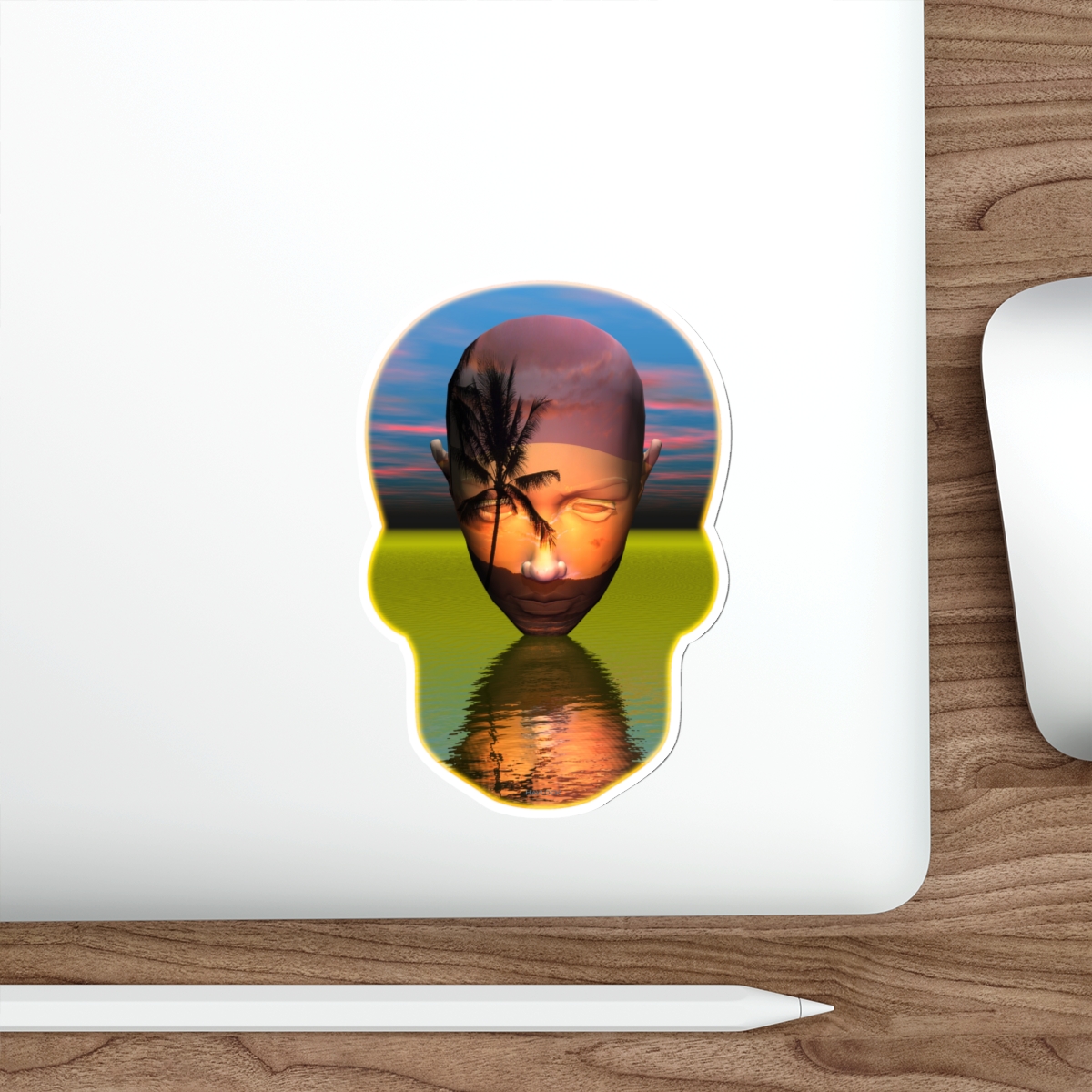 Mind Island Sunrise - Die-Cut Sticker 5" x 5" - Image 2