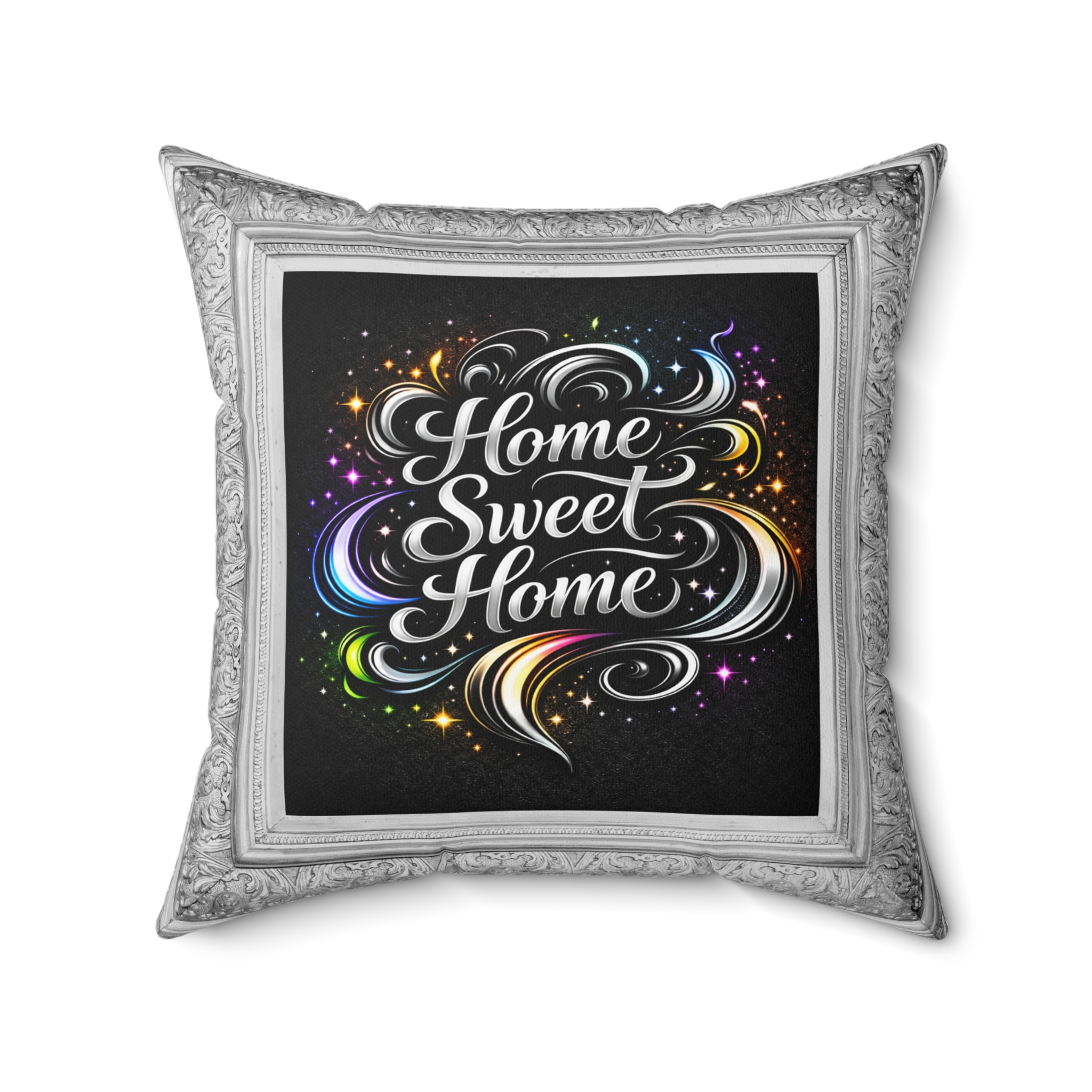 PINK TRIP - Tribal Dance - HOME SWEET HOME ~ 20" Square Throw Pillow - Image 2