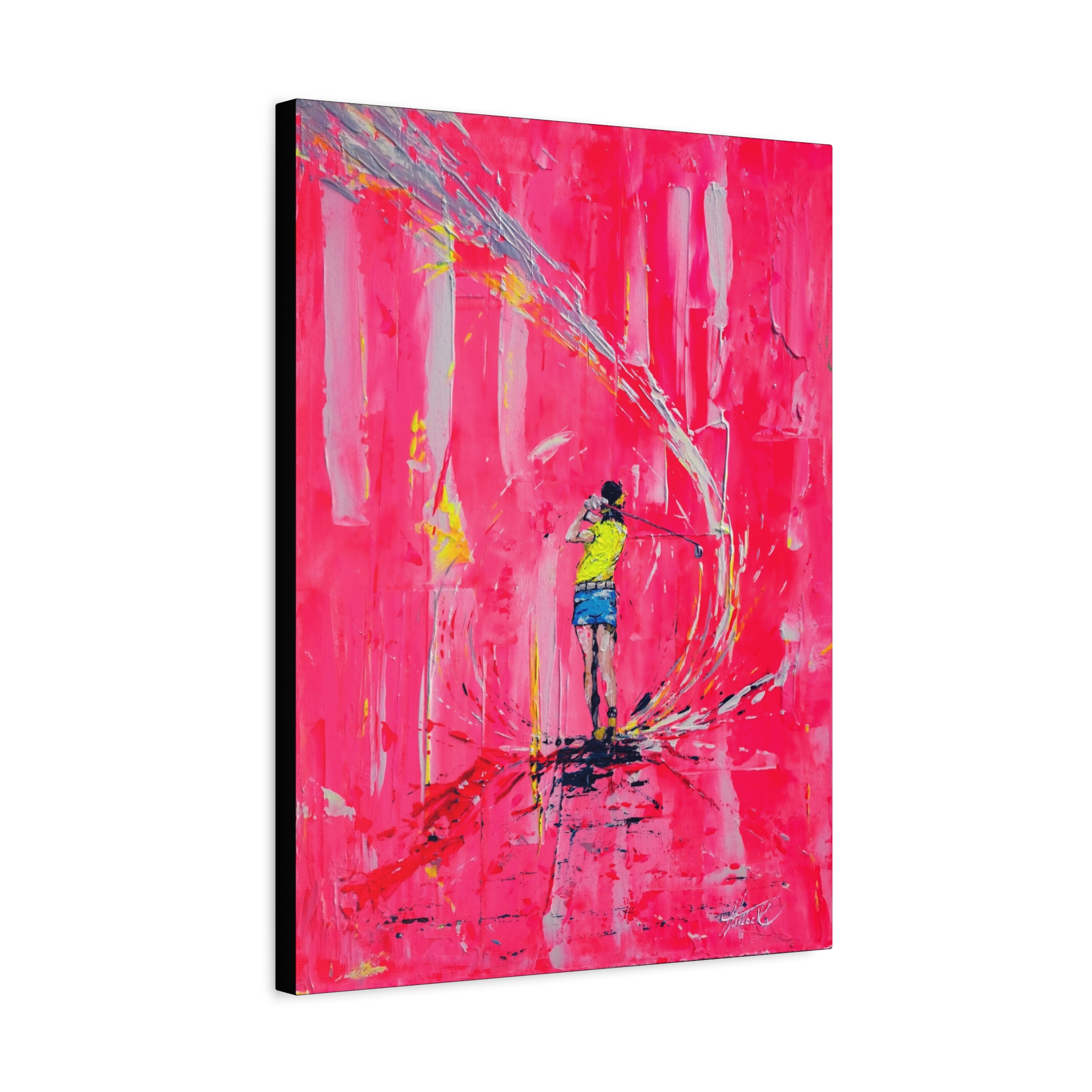 DRIVE IT WILD - Swingers Golf Series - Canvas Stretched 18" x 24" - Image 2