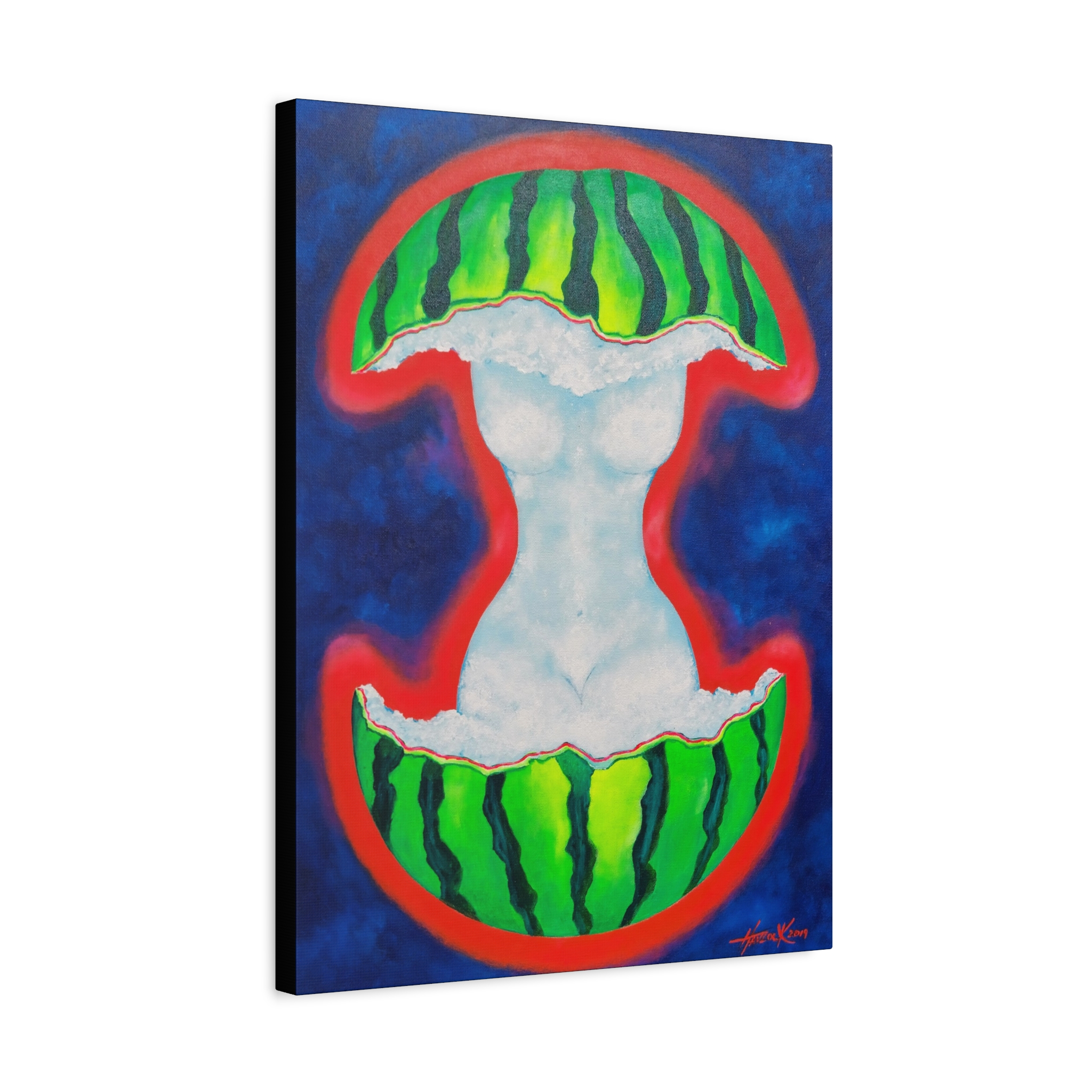 MELONY, GARDEN OF EVE - Alchemic Anatomy Series - Canvas Stretched 18" x 24" - Image 2