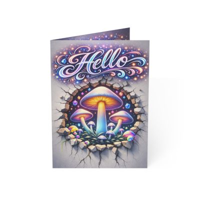 HELLO Greeting Card - You're On My Mind - Shroomarooma Mushroom Collection - Celestial Seep