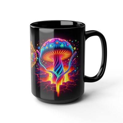 LOVE Mug Large 15oz Coffee Mug ~ Shroomarooma Collection - ELECTRIC MYCOMIRAGE