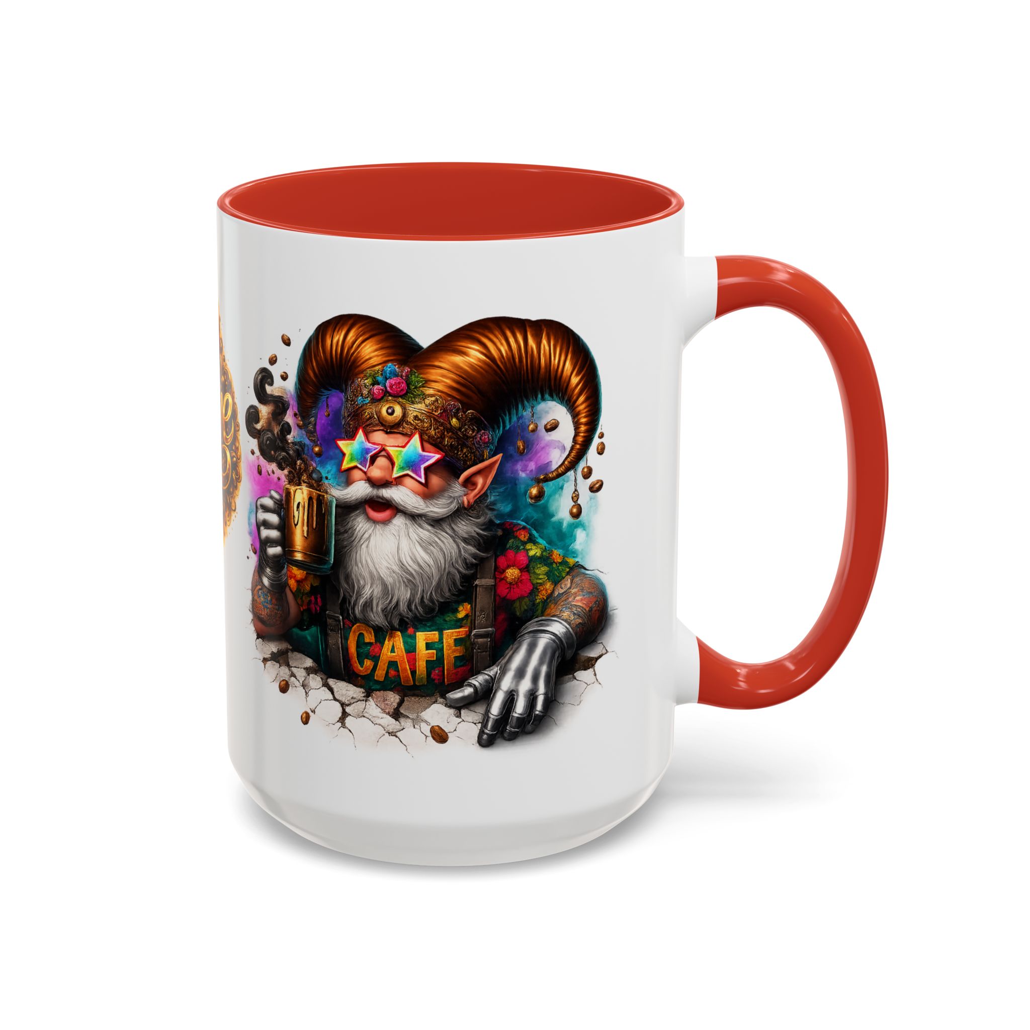 LOVE Mug Large 15oz Colorful Mug - GnomePOP Coffee Collection - CINNAMIN CARL'S CAFE - Image 8