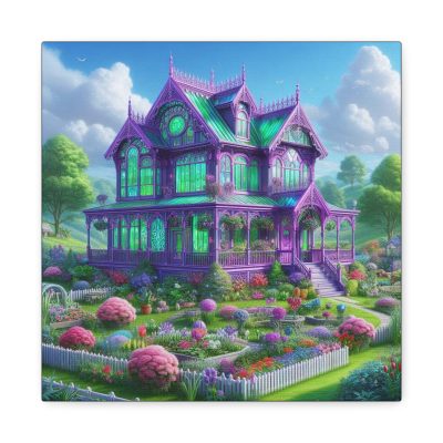 PURPLE DAZE -  Dream Homes Series - Canvas Stretched, Open Edition