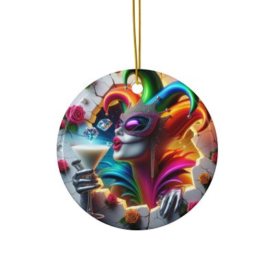 Cocktails Collection - PRETTY DIAMOND DIVA PUCKER - Ceramic Ornament
