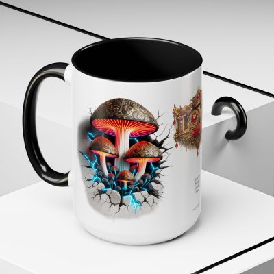 LOVE Mug Large 15oz Colorful Mug - Shroomarooma Collection - ENCHANTED FUNGI