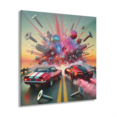 Acrylic Print - FRACTURE MOMENT - Bang Impact Vehicles Collection - 12" French Cleat Hanging