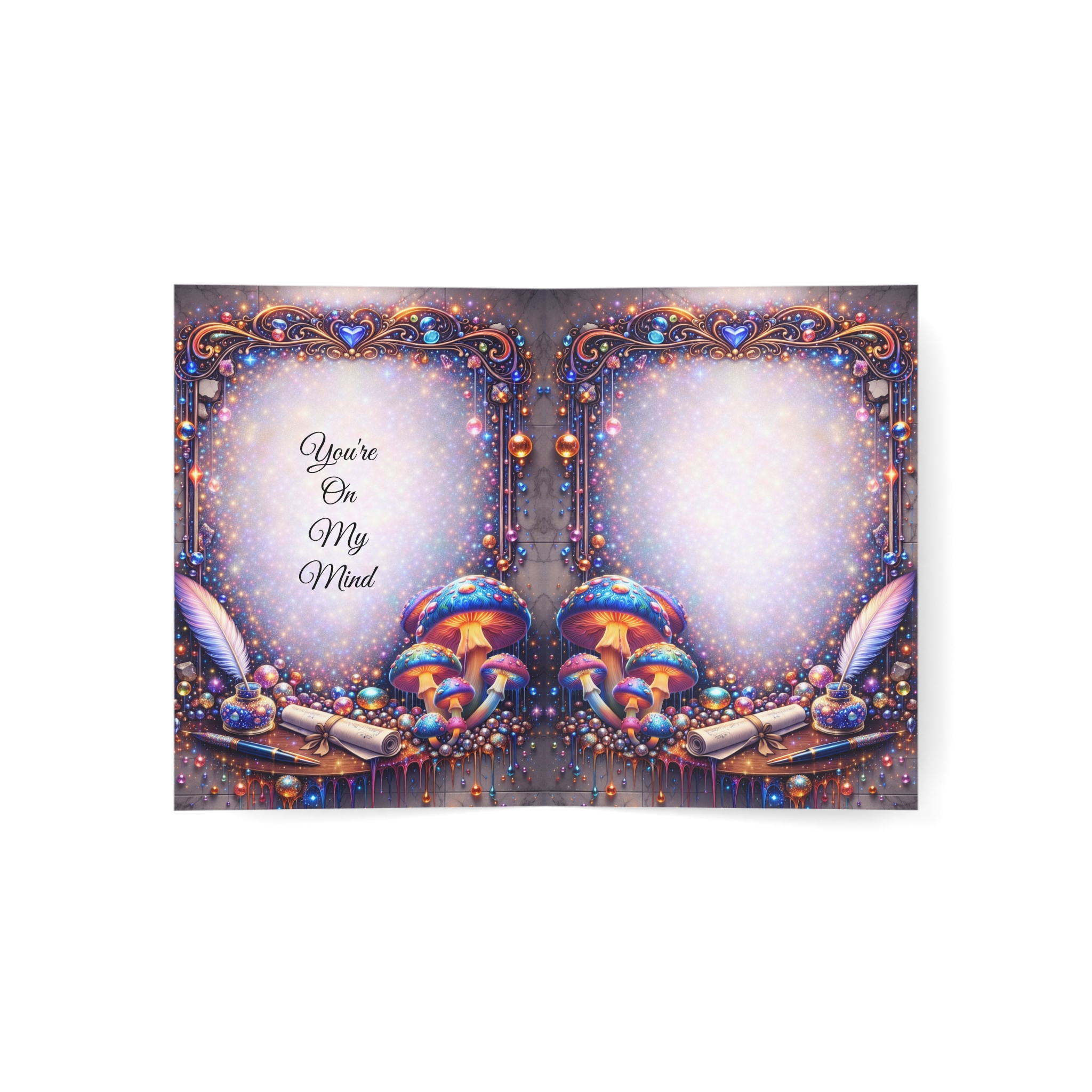 HELLO Greeting Card - You're On My Mind - Shroomarooma Mushroom Collection - Cosmic Blossom - Image 2